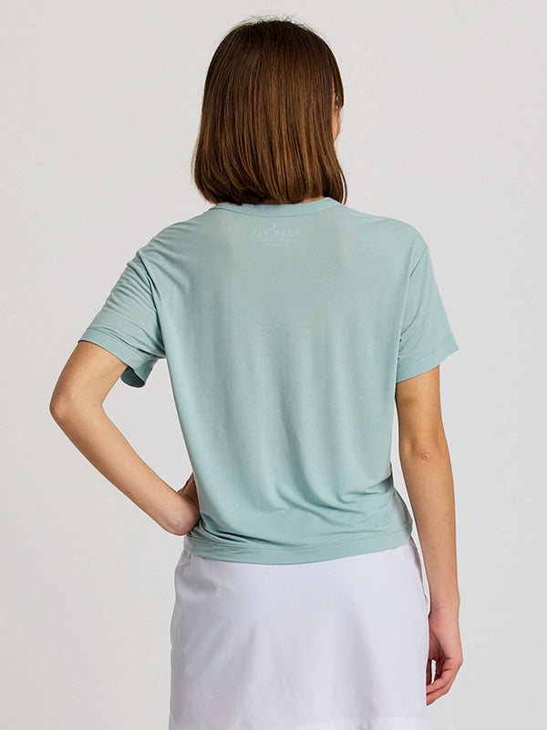 Women's Bamboo Current Tee: Ocean Mist
