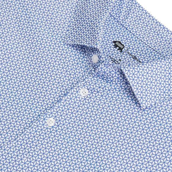 Out of Office Printed Performance Polo - Naval Academy