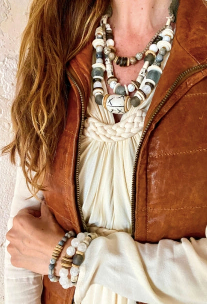 Layered Classic Necklace | Stone