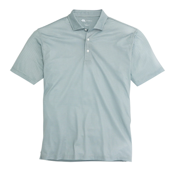 Trophy Stripe Performance Pique Polo: Lilypad
