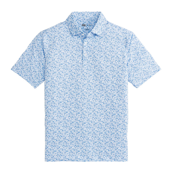 Leisure Printed Performance Polo - Clearwater