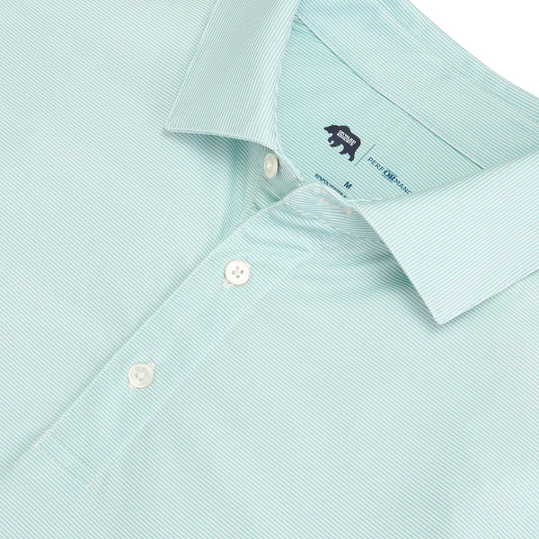 Hairline Stripe Performance Polo - Cloud