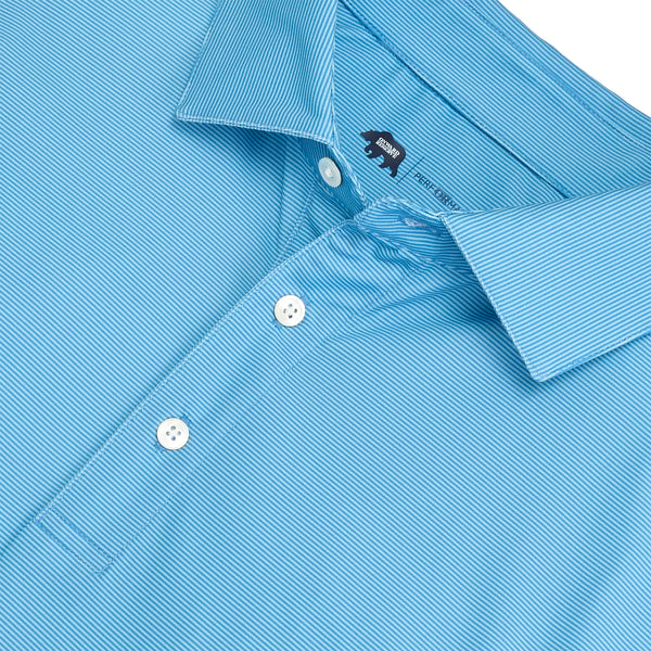 Hairline Stripe Performance Polo - Riviera