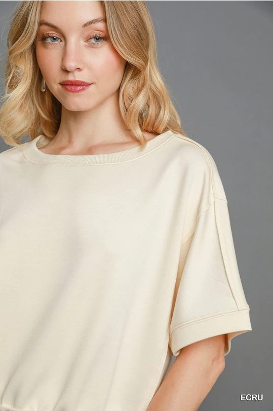 Lightweight Luxeknit Cropped Sweatshirt