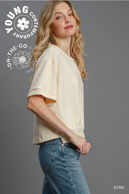 Lightweight Luxeknit Cropped Sweatshirt