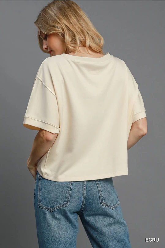 Lightweight Luxeknit Cropped Sweatshirt