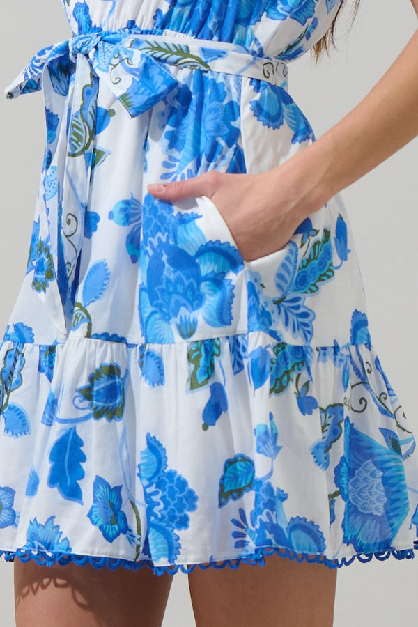 Samian Floral Eriny Ruffle Mini Dress