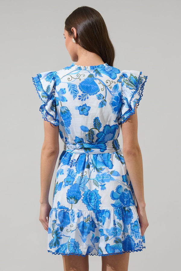 Samian Floral Eriny Ruffle Mini Dress