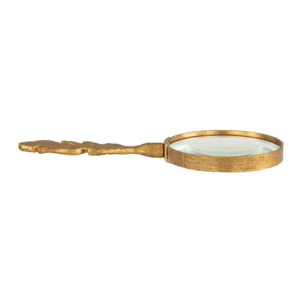Pewter Magnifying Glass with Feather Handle