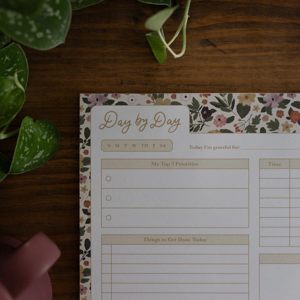 Day By Day Magnolia Floral Notepad | 50 Pages