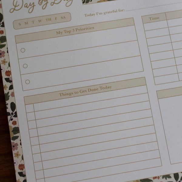 Day By Day Magnolia Floral Notepad | 50 Pages