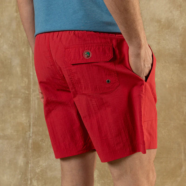 6" Sailport Swim Short - Classic Red