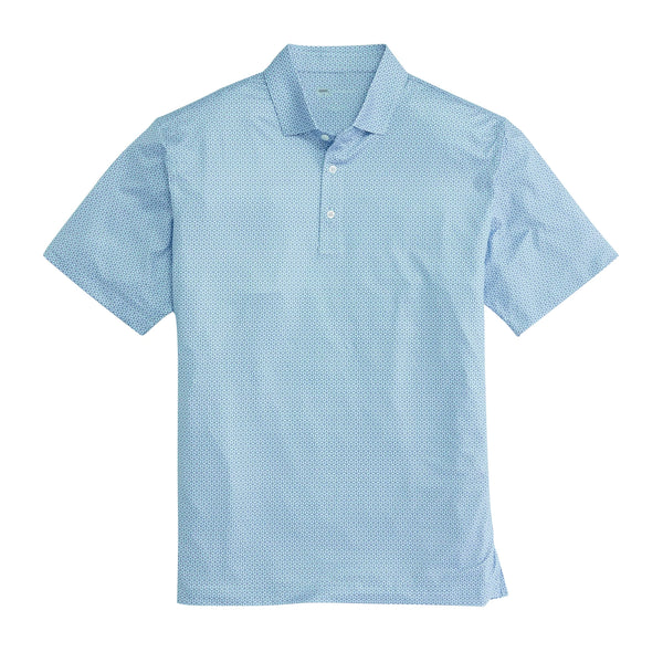 Out Of Office Printed Performance Polo - Delicate Blue