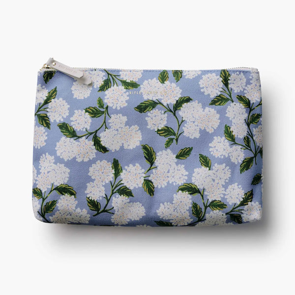 Hydrangea Zippered Pouch Set