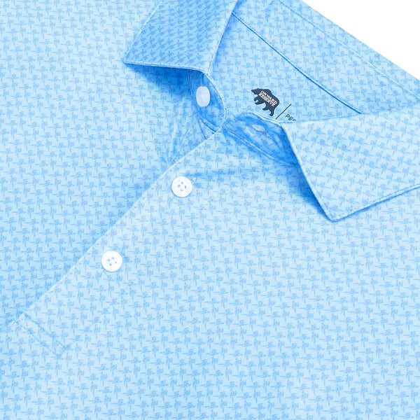 Beadhead Printed Performance Polo - Endless Sky