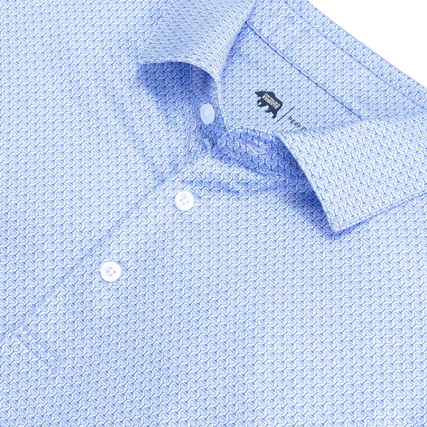 Night Owl Printed Performace Polo - Thistle