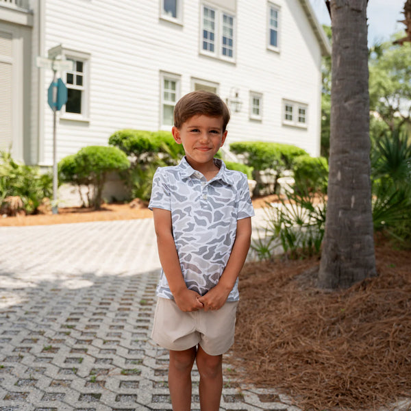 Youth Polo - White Camo
