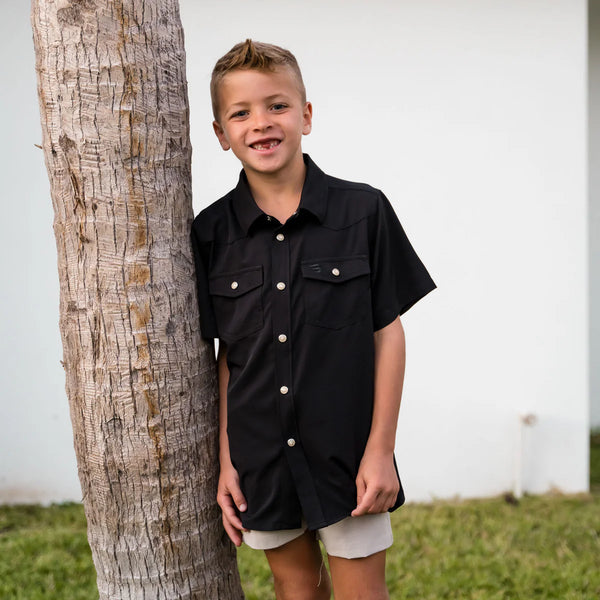 Youth - Performance Western Shirt - Black