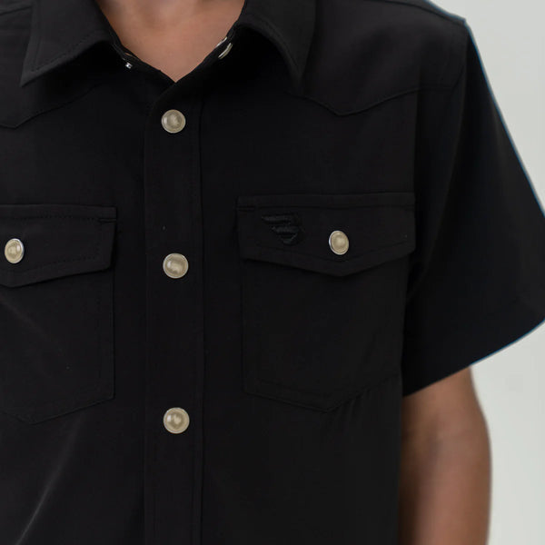 Youth - Performance Western Shirt - Black