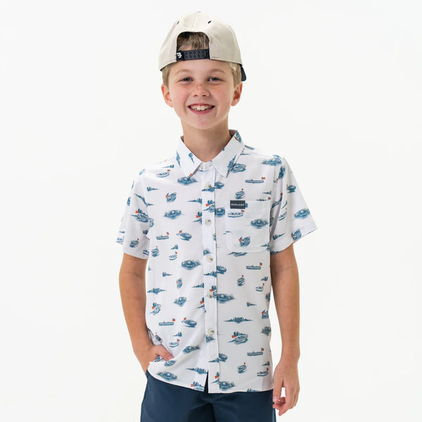 Youth Performance Button Up - Lake Weekend