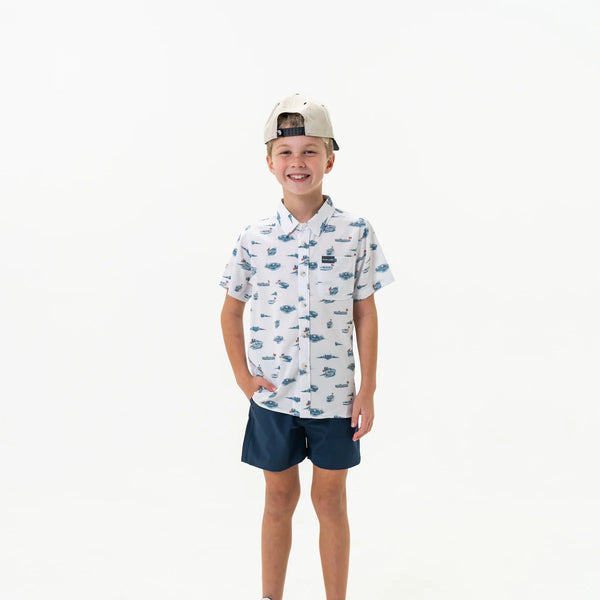 Youth Performance Button Up - Lake Weekend