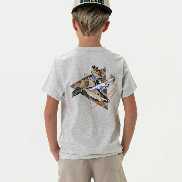 Youth Tee - Pintail Triangle Duck - Heather Ash Grey