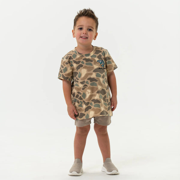 Youth Pintail Camo SS Tee - Jumping Trout