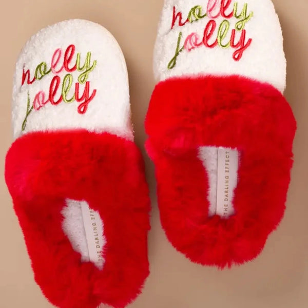 Dreamy Daze Slippers in Holly Jolly