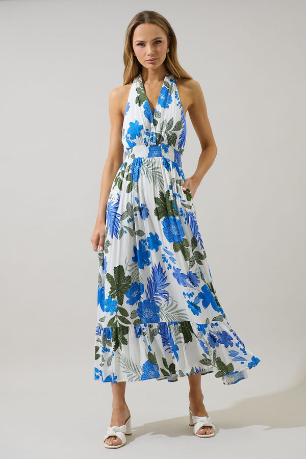 Zurie Floral Niam Smocked Midi Dress