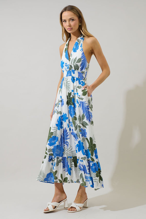 Zurie Floral Niam Smocked Midi Dress