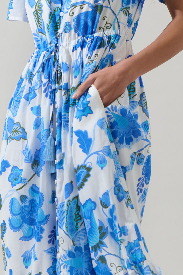 Samian Floral Kissa Button Down Maxi Dress