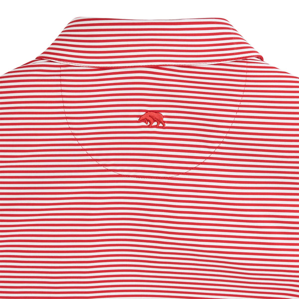 UGA G Dog Echo Stripe Performance Polo - Red