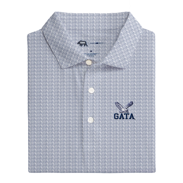 Georgia Southern GS Printed Performance Polo - White