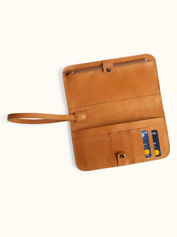 Alem Snap Wallet Cognac