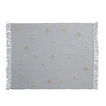 Cotton Throw w/ Embroidered Moroccan Pattern