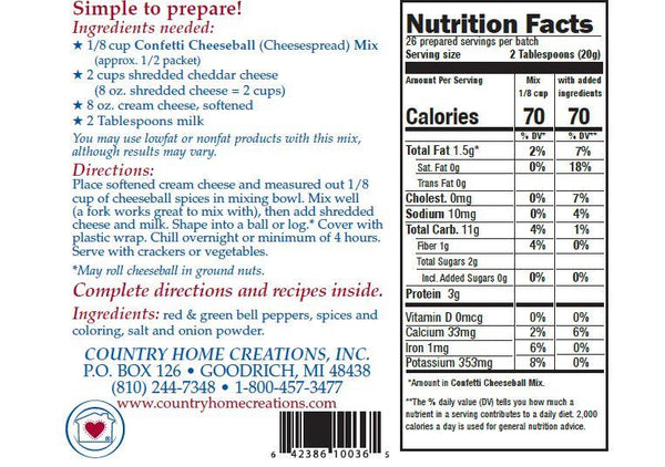 Confetti Cheeseball Mix