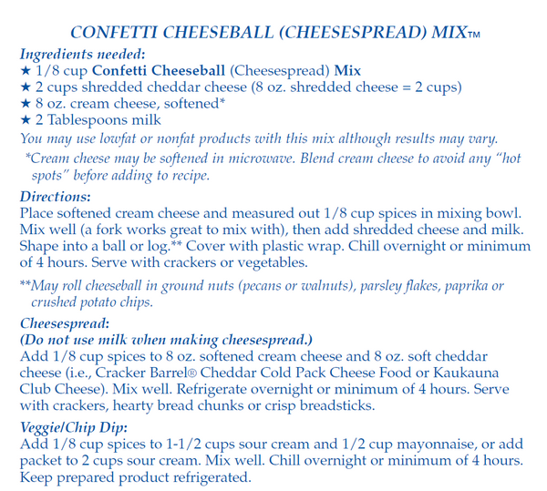 Confetti Cheeseball Mix