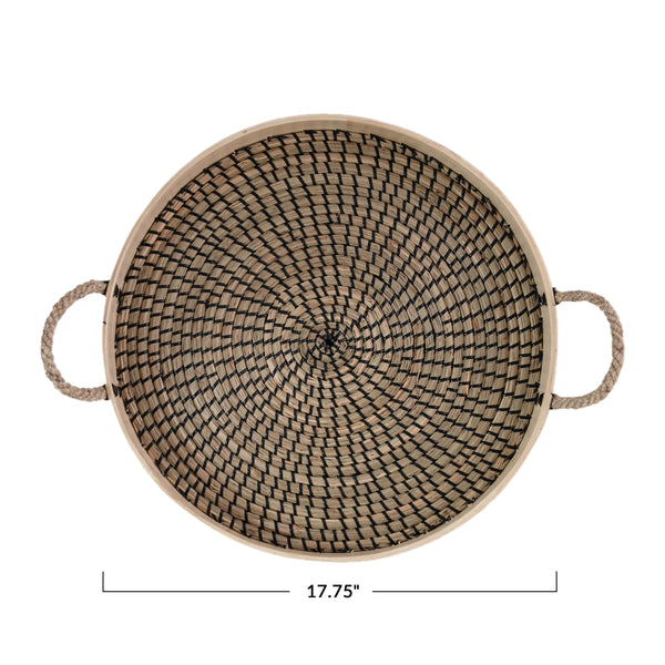 Decorative Tray with Rope Handles