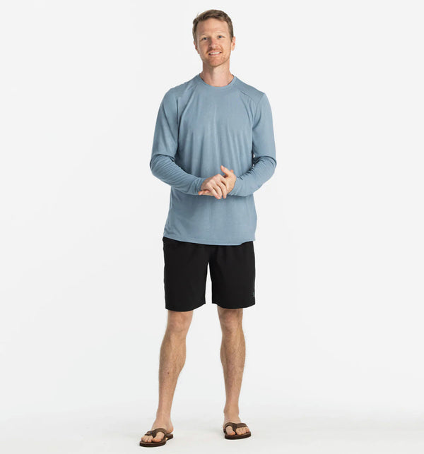 Men's Bamboo Lightweight Long Sleeve - Blue Fog