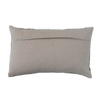 Cotton Slub Embroidered Lumbar Pillow w/ Design & Chambray Back, Polyester Fill