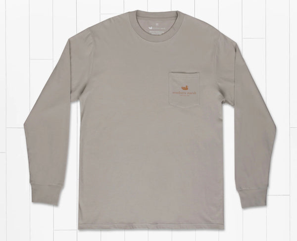 LS Starry Silhouette Buffalo Tee- Burnt Ash Gray