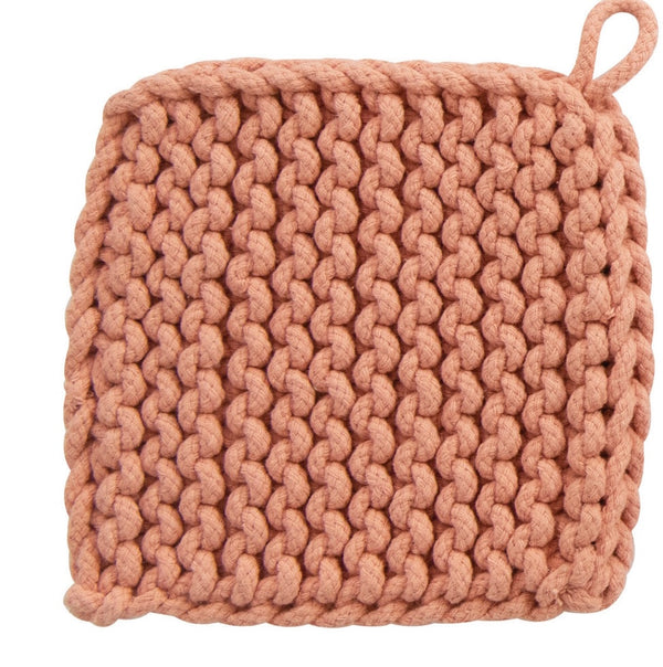 Cotton Crocheted Potholder, 4 Colors