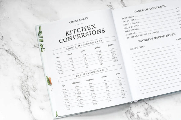 Family Recipe Book & Keepsake Journal | Blank Cookbook