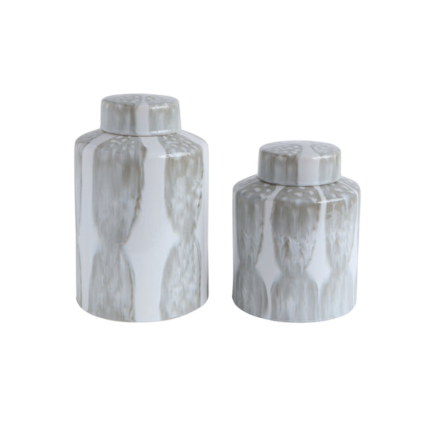 Decorative Stoneware Ginger Jar Large