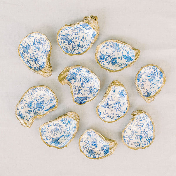 "Nightingale" Appliqué Oyster Dish