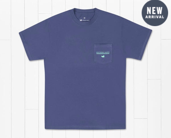 The Original Line Tee- bluestone