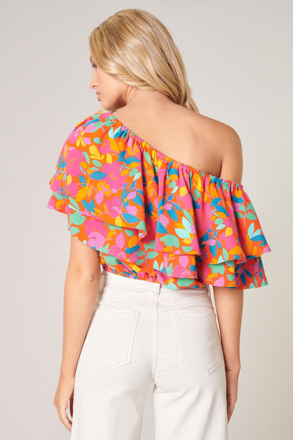 Sweet Soul Fruity Floral One Shoulder Top