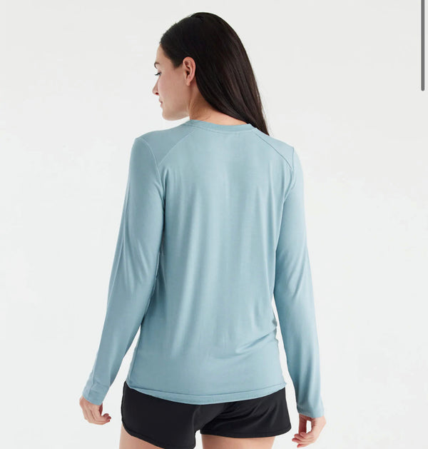 Women's Bamboo Shade Long Sleeve II Ocean Mist