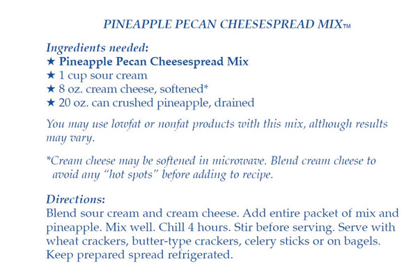 Pineapple Pecan Cheesespread Mix