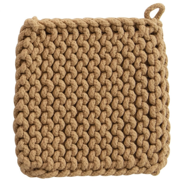 Cotton Crocheted Potholder, 4 Colors